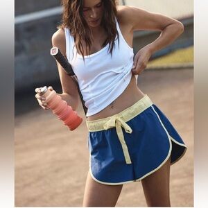 Free People Movement Women’s Right Hook Boxer Atlantic Blue 
Shorts Size M NEW